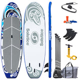 Solstice Watersports 16' Maori Giant Inflatable Stand-Up Paddleboard w/Leash &amp; 4 Paddles