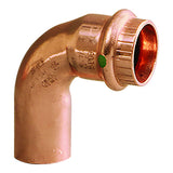 Viega ProPress 1-1/2" - 90&deg; Copper Elbow - Street/Press Connection - Smart Connect Technology