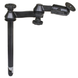 RAM Mount RAM&reg; 12" Upper Pole with Double Swing Arms &amp; Round Plate